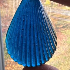 Blue cobalt glass art Shell 🪼🐟🐚